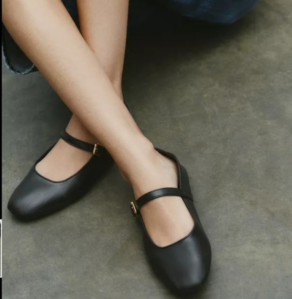 Zara leather Ballet Flats 36